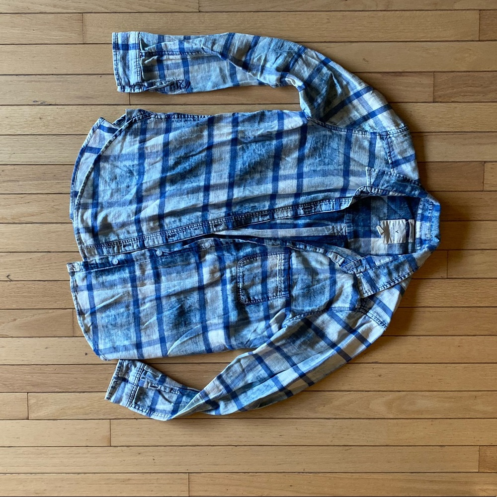 American Eagle Boyfriend Fit Plaid Shirt